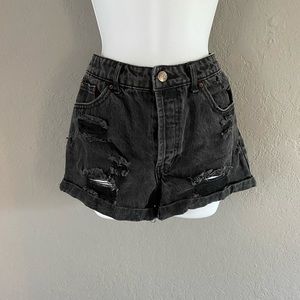 Forever 21  high waisted black denim shorts